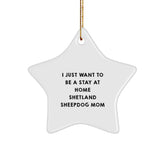 Shetland Sheepdog Mom's Christmas Star Ornament Gift for Friends or Family - Funny Shetland Sheepdog Lover Present - Image 1